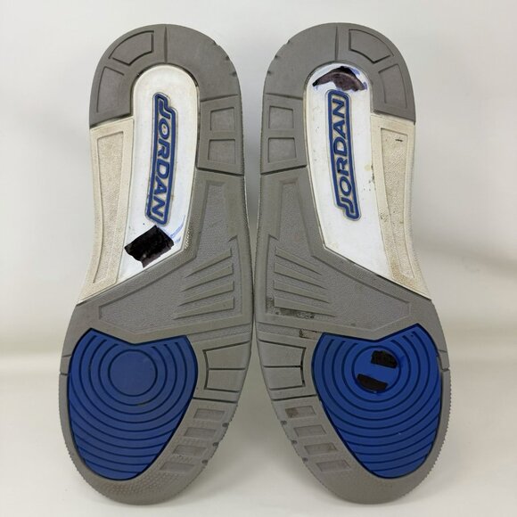 Nike Air Jordan 3 Racer Blue Retro Shoes White Blue Gr Men’s Size 8.5 - Picture 8 of 9